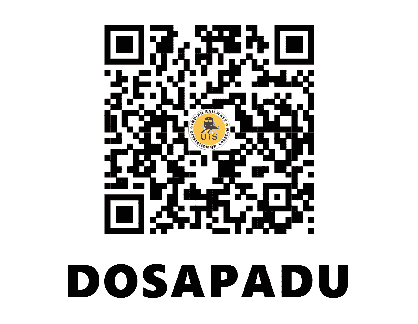 UTS QR Code for DOSAPADU - DPD (SC - ANDHRA PRADESH)
